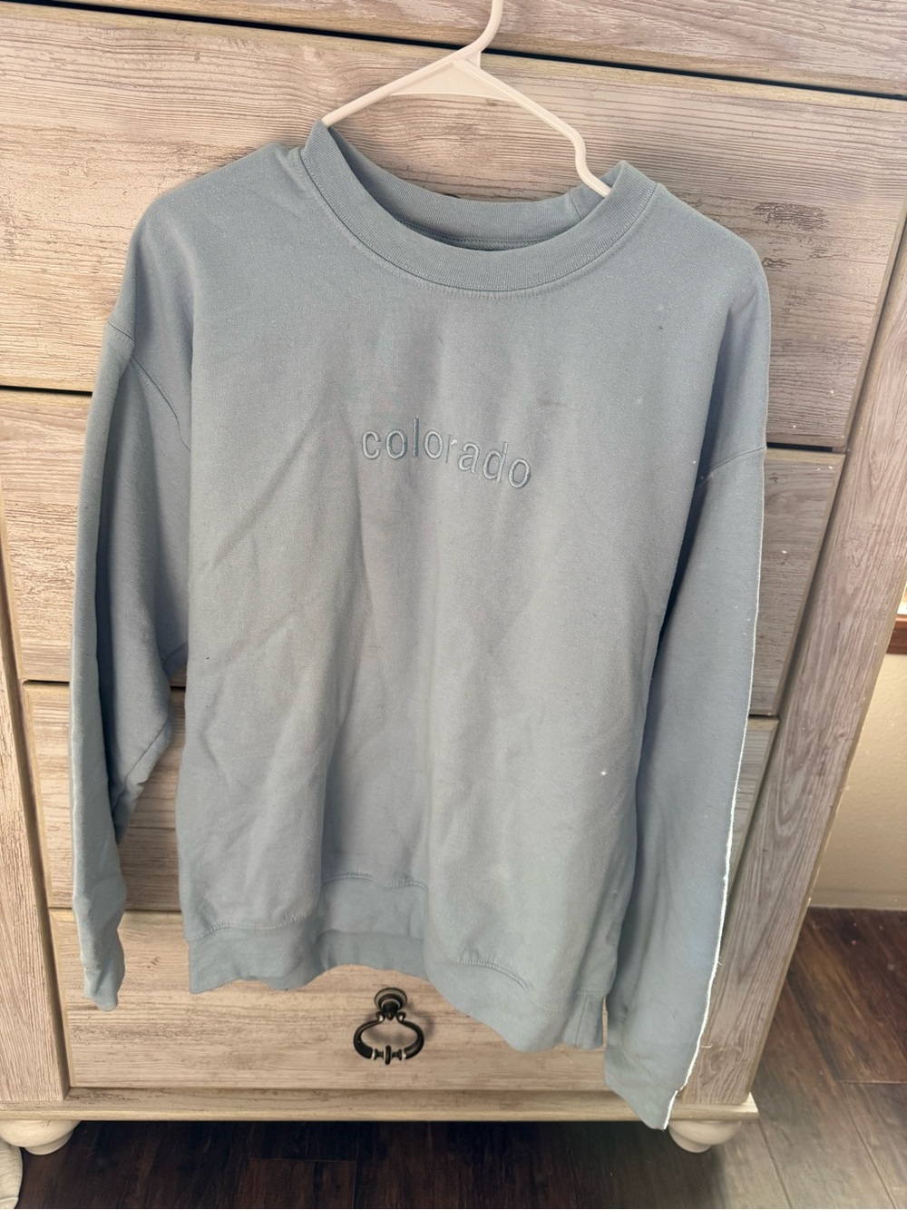Gildan Slate Blue Colorado Embroidered Crewneck Sweatshirt